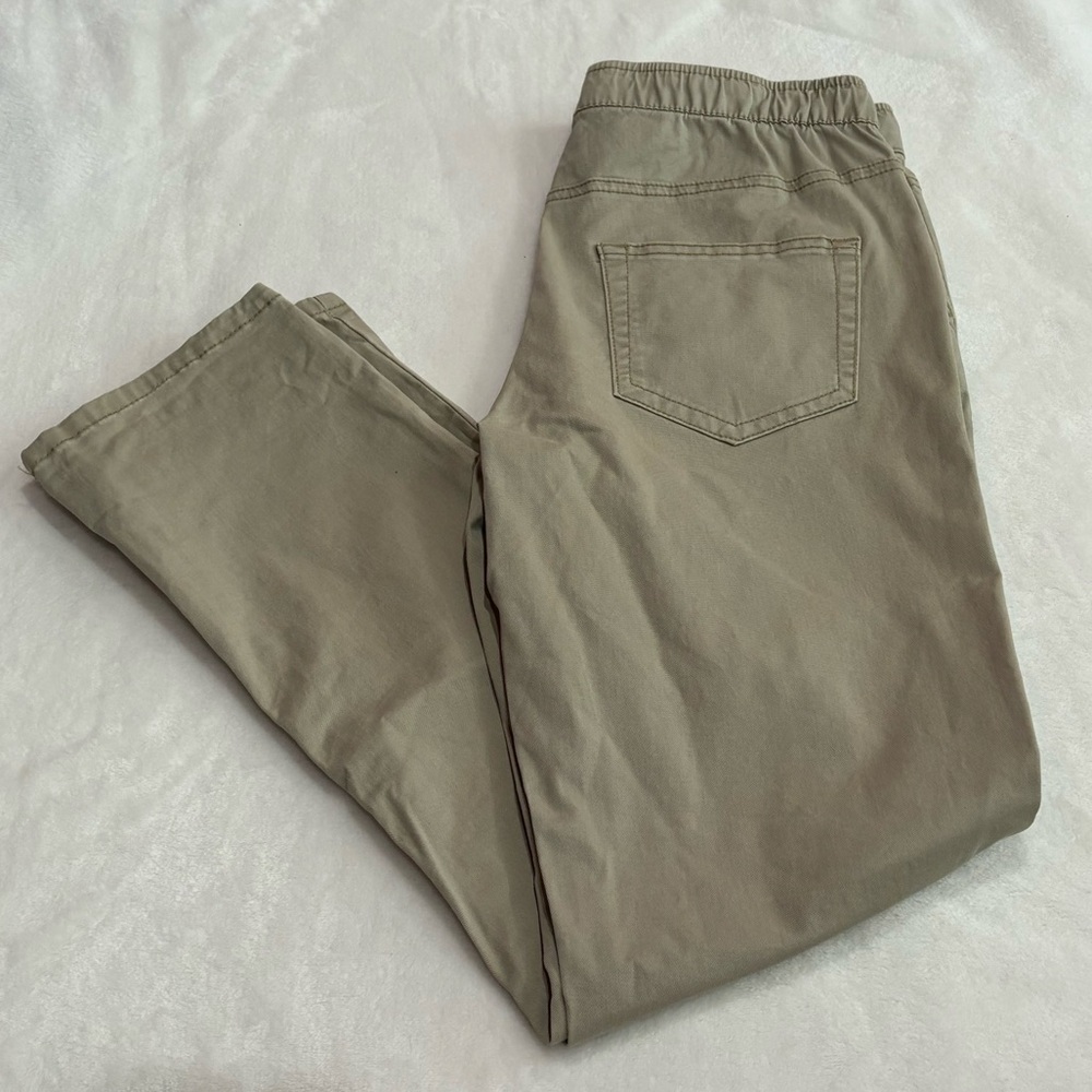 CAT & JACK Boy’s Light Brown Drawstring Khaki Cargo Pants Jeans - size 14